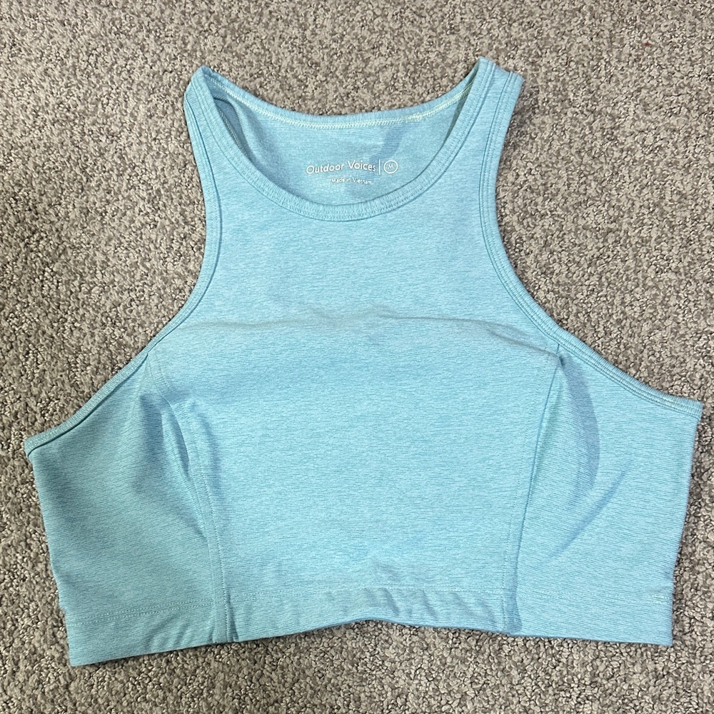 Outdoor Voices Light Blue Athletic Crop Top
